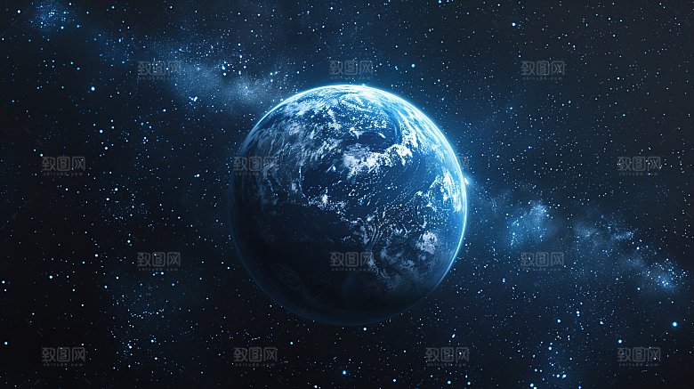 宇宙中的地球背景