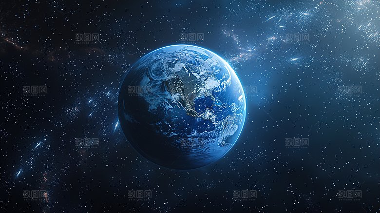 宇宙中的地球背景