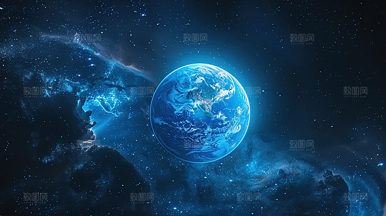 宇宙中的地球背景