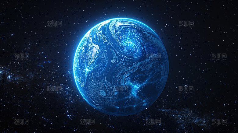 宇宙中的地球背景