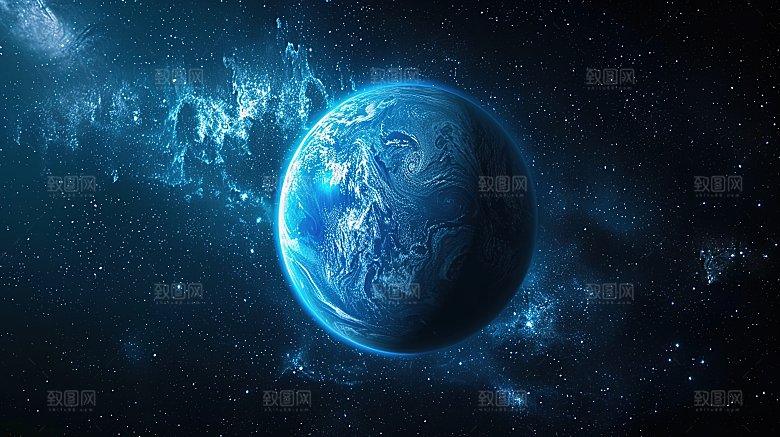 宇宙中的地球背景