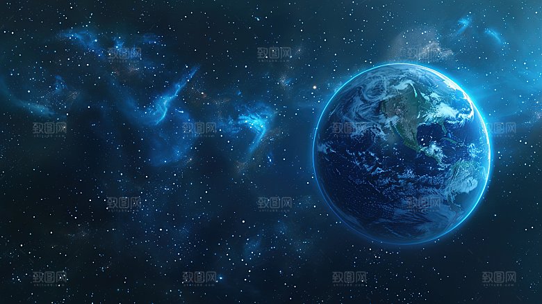 宇宙中的地球背景