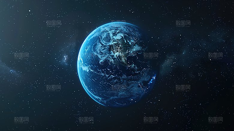 宇宙中的地球背景