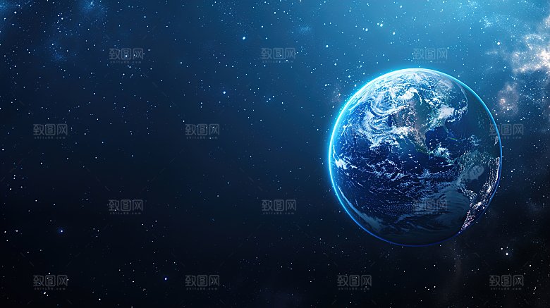 宇宙中的地球背景