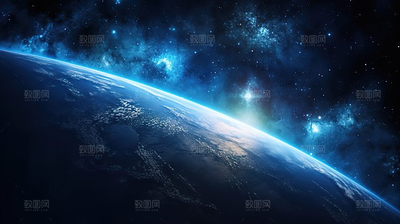 宇宙中的地球背景
