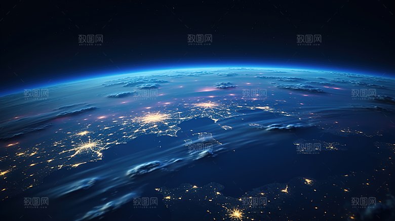 宇宙中的地球背景
