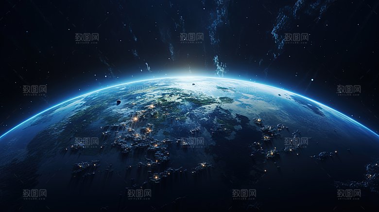 宇宙中的地球背景