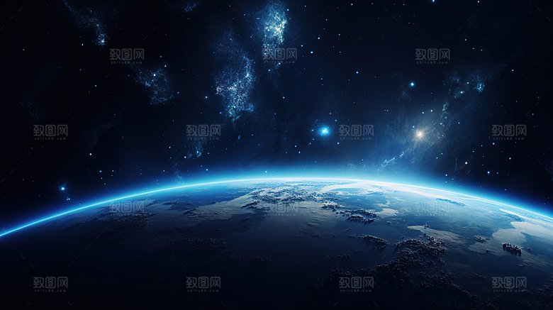 宇宙中的地球背景