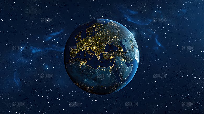 宇宙中的地球背景