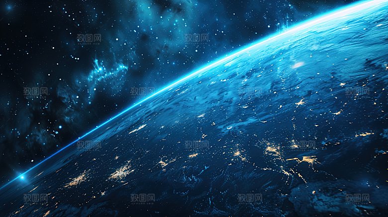 宇宙中的地球背景