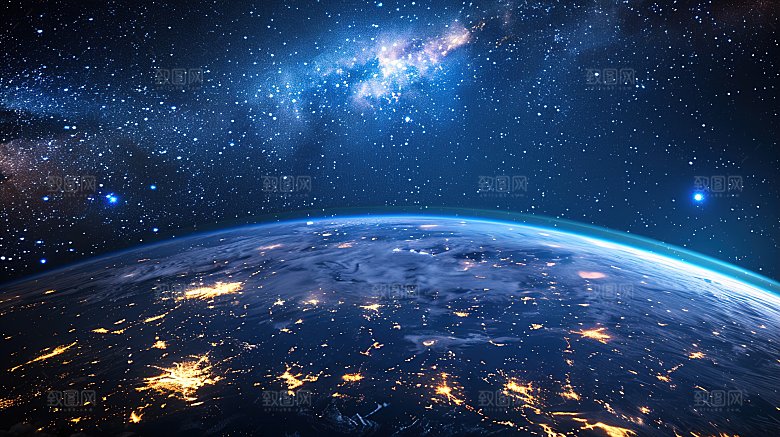 宇宙中的地球背景