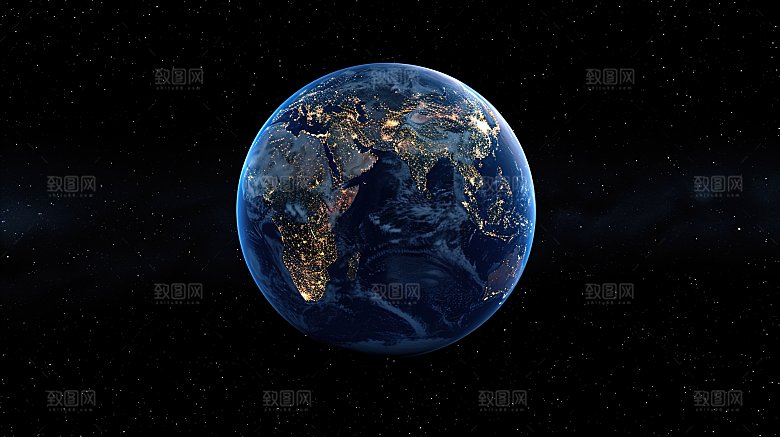 宇宙中的地球背景