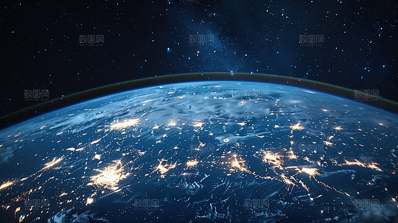 宇宙中的地球背景