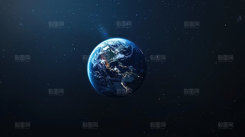 宇宙中的地球背景