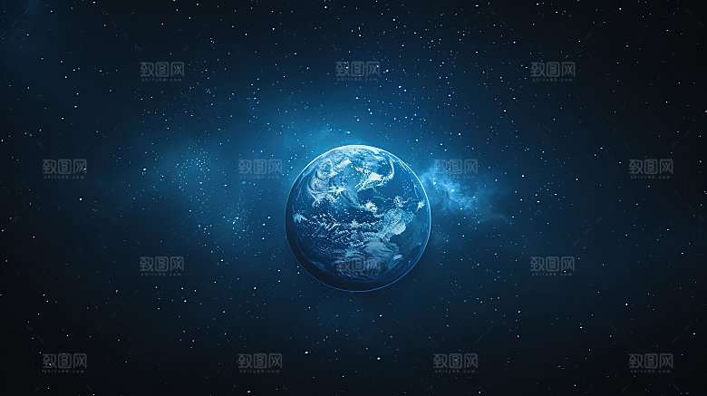 宇宙中的地球背景