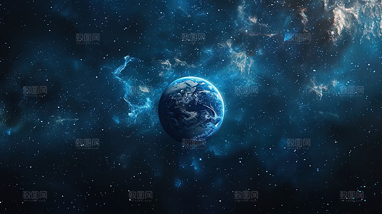 宇宙中的地球背景
