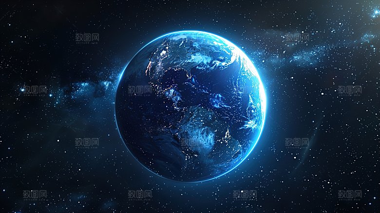 宇宙中的地球背景
