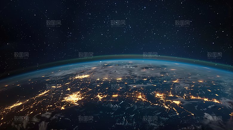 宇宙中的地球背景