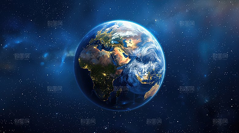 宇宙中的地球背景