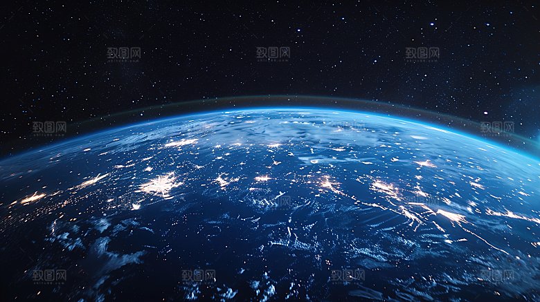 宇宙中的地球背景