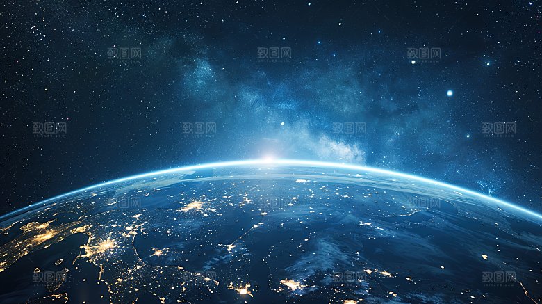 宇宙中的地球背景