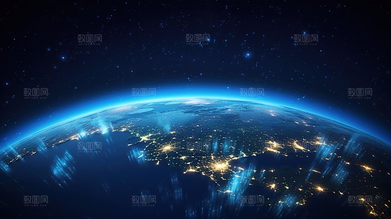 宇宙中的地球背景