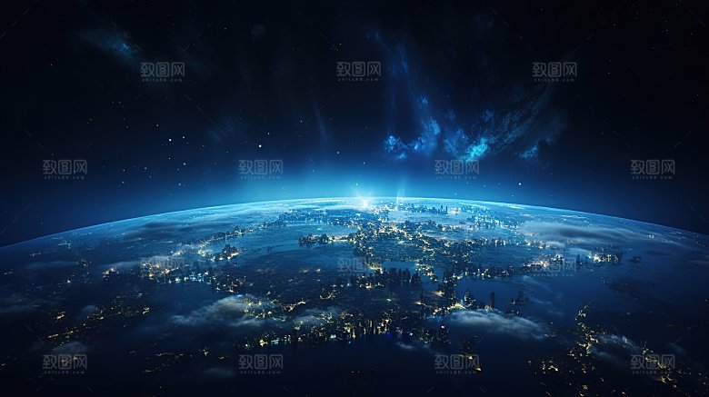 宇宙中的地球背景