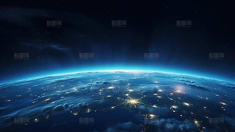 宇宙中的地球背景