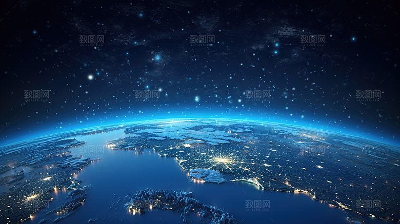 宇宙中的地球背景
