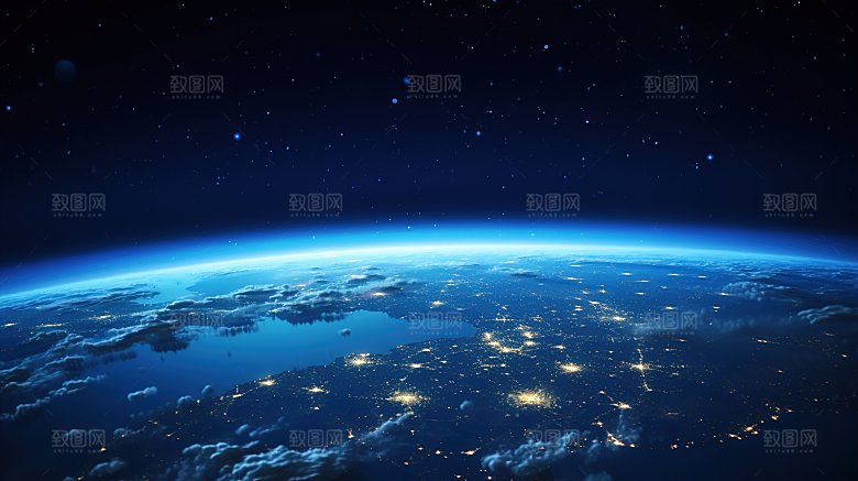 宇宙中的地球背景