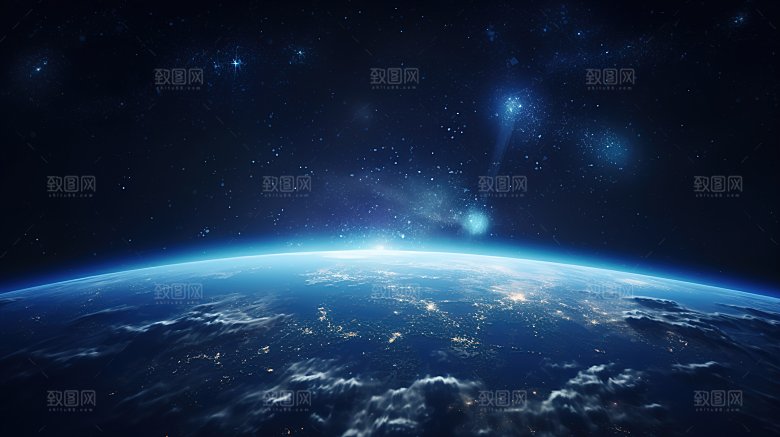 宇宙中的地球背景