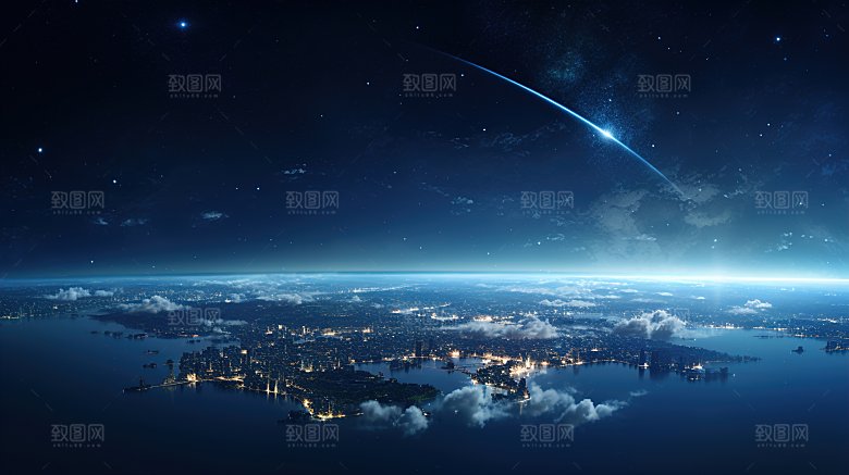 宇宙中的地球背景