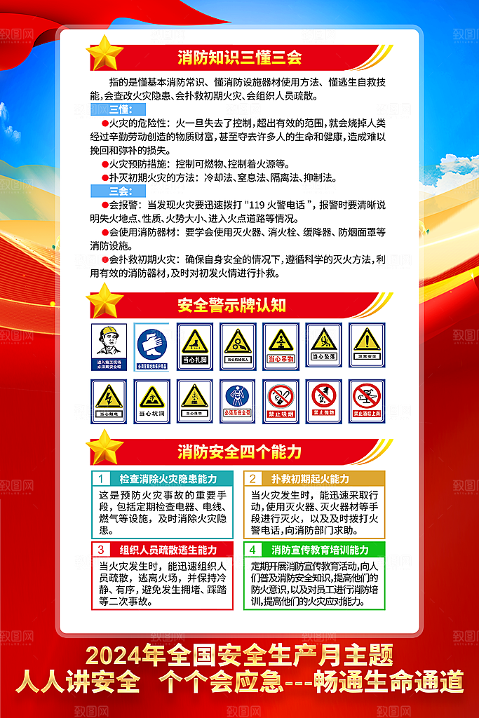 安全生产月宣传海报
