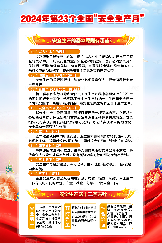 安全生产月宣传海报