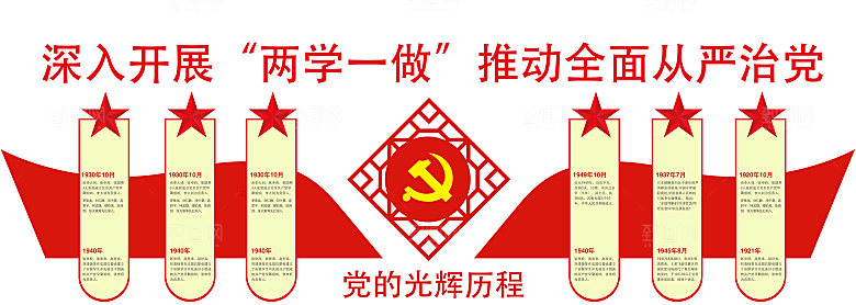 党员活动室党建文化墙