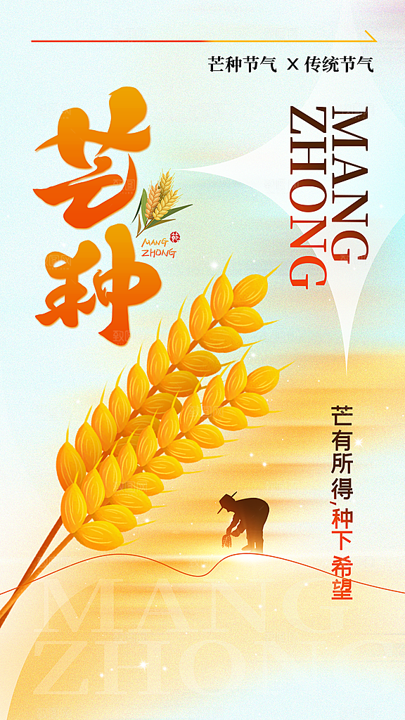 芒种海报芒种广告