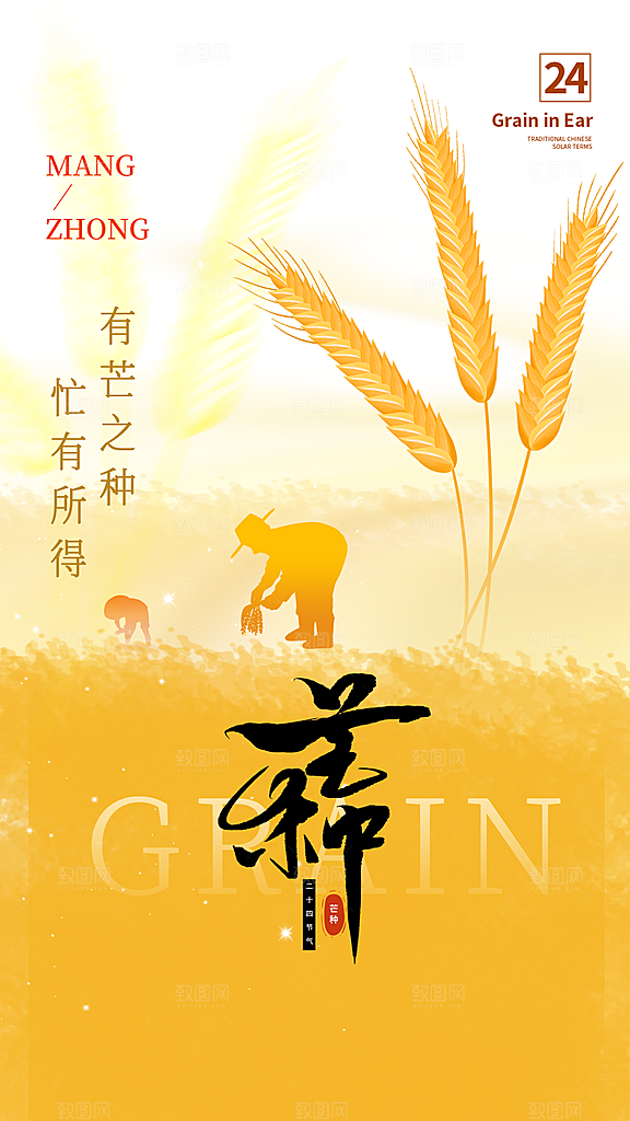 芒种海报芒种广告
