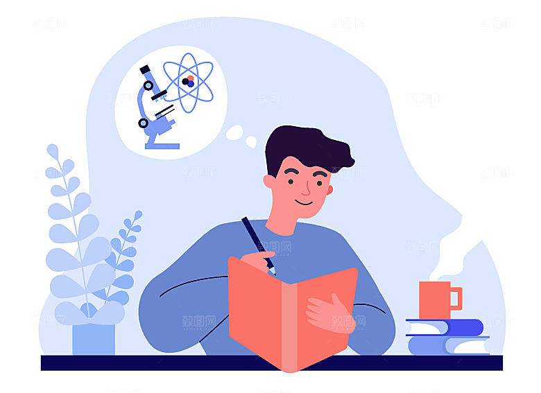 扁平风人物社交场景插画