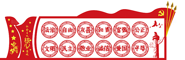 社会主义核心价值观党建文化墙