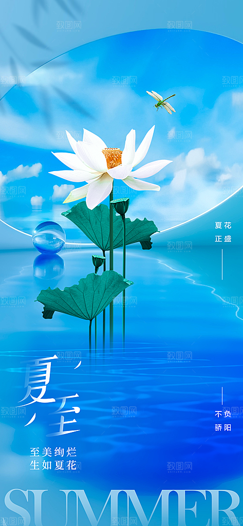 夏至节气传统活动海报