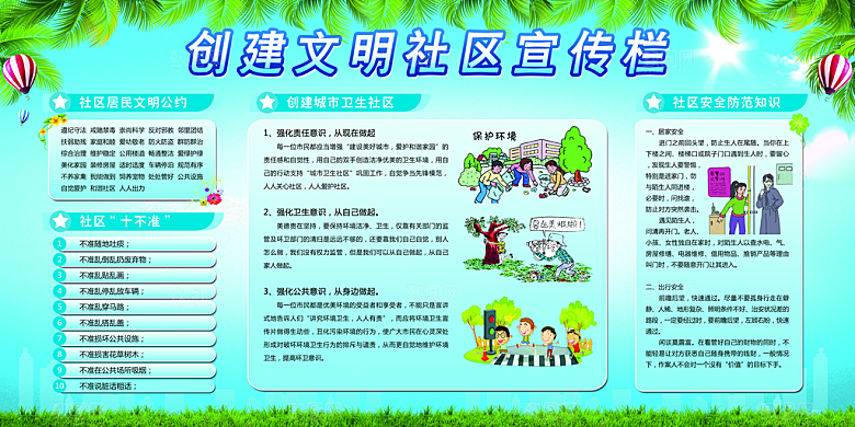 和谐社区宣传栏设计