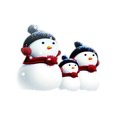 卡通冬天可爱雪人插画元素