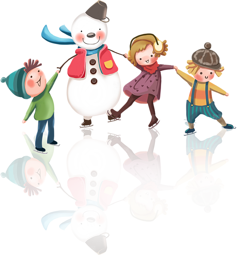 卡通冬天可爱雪人插画元素