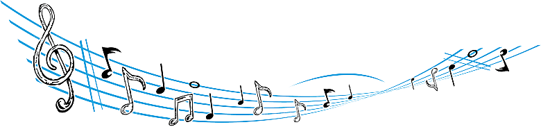 卡通彩色音符五线谱PNG素材