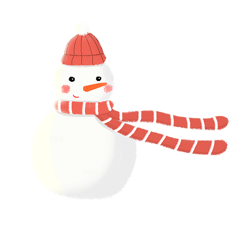 卡通冬天可爱雪人插画元素