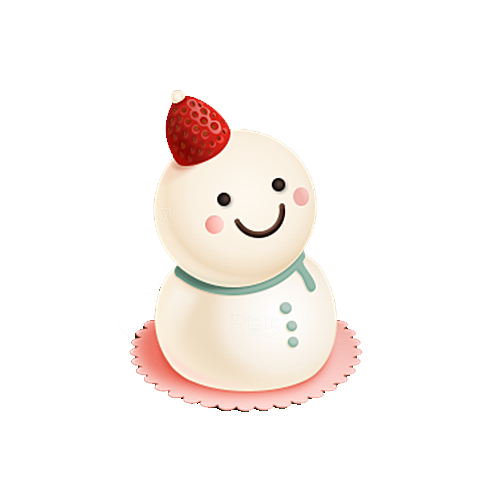 卡通冬天可爱雪人插画元素