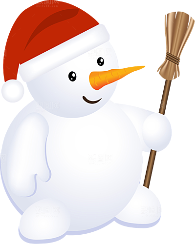 卡通冬天可爱雪人插画元素