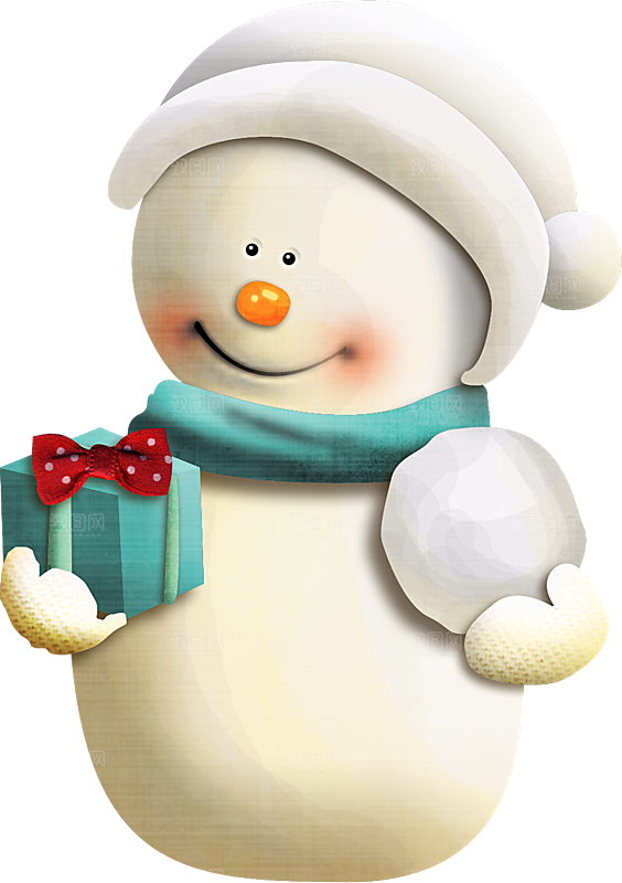 卡通冬天可爱雪人插画元素