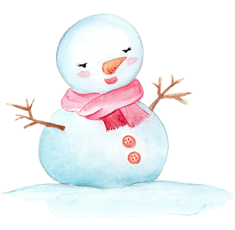 卡通冬天可爱雪人插画元素