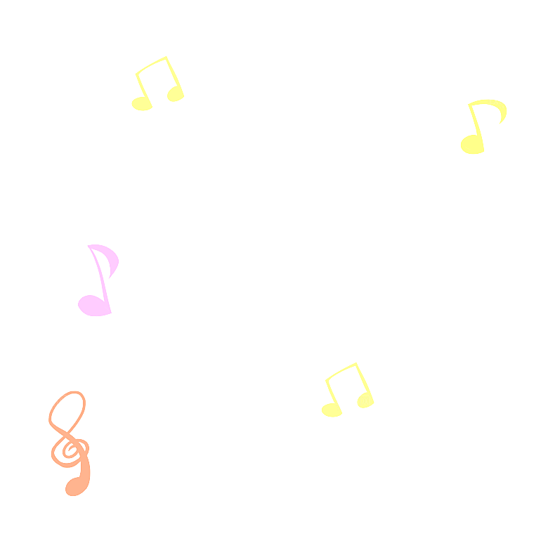 卡通彩色音符五线谱PNG素材